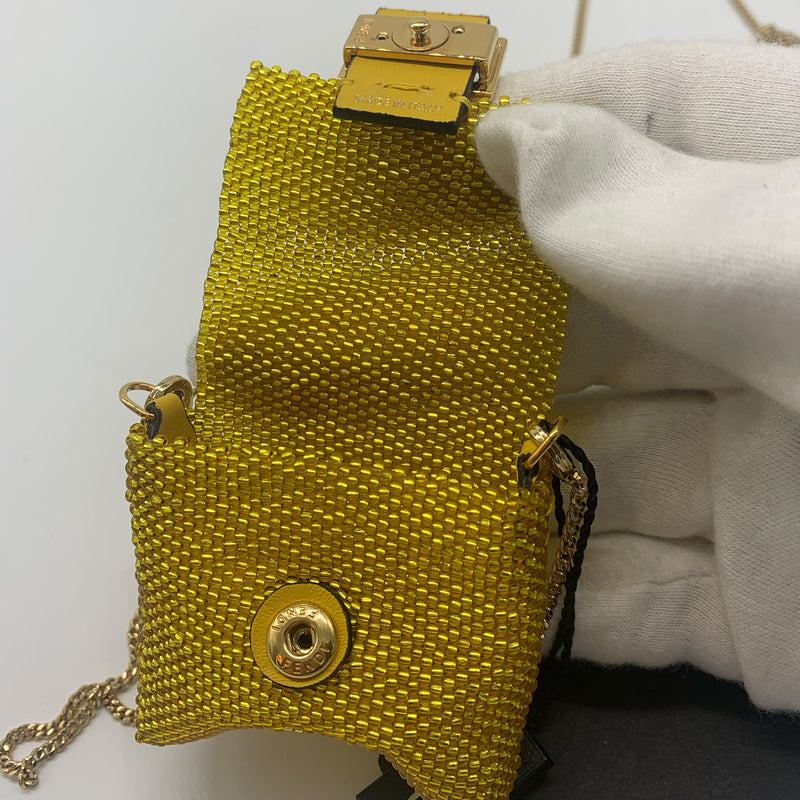 Fendi Pico Baguette Charm Beads in Yellow