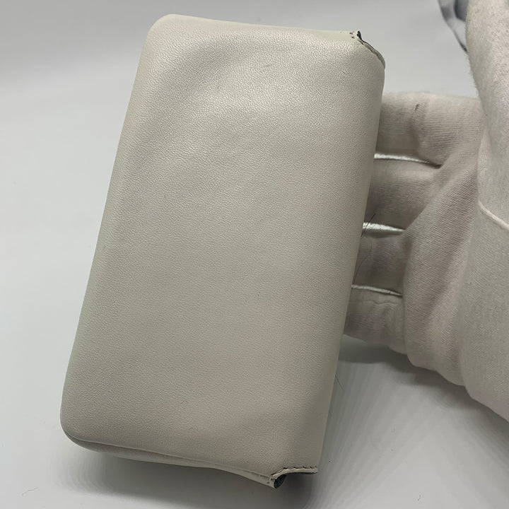 Fendi White Leather Micro Monster Baguette Bag