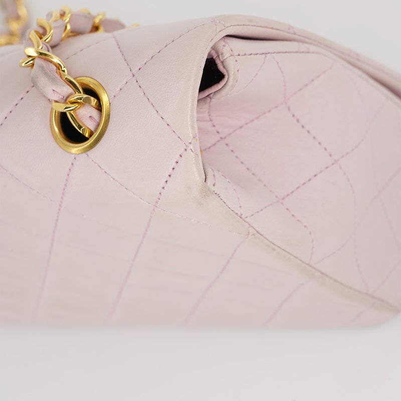Chanel Vintage *Rare* Classic Full Flap Bag In Light Pink