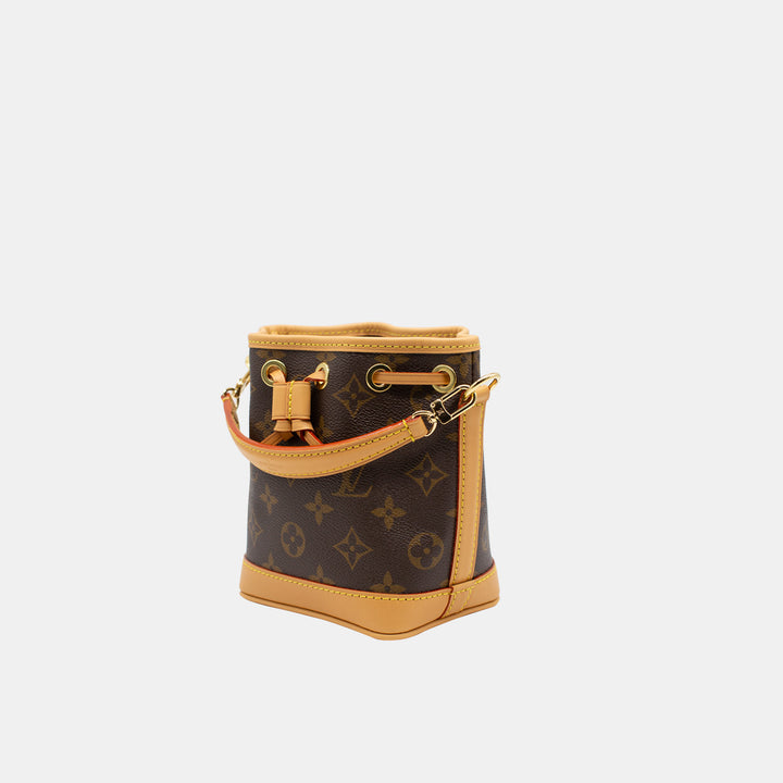 Louis Vuitton Nano Noé Monogram Bag Gold Hardware