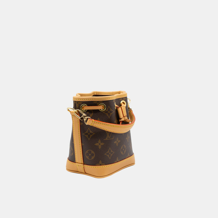 Louis Vuitton Nano Noé Monogram Bag Gold Hardware