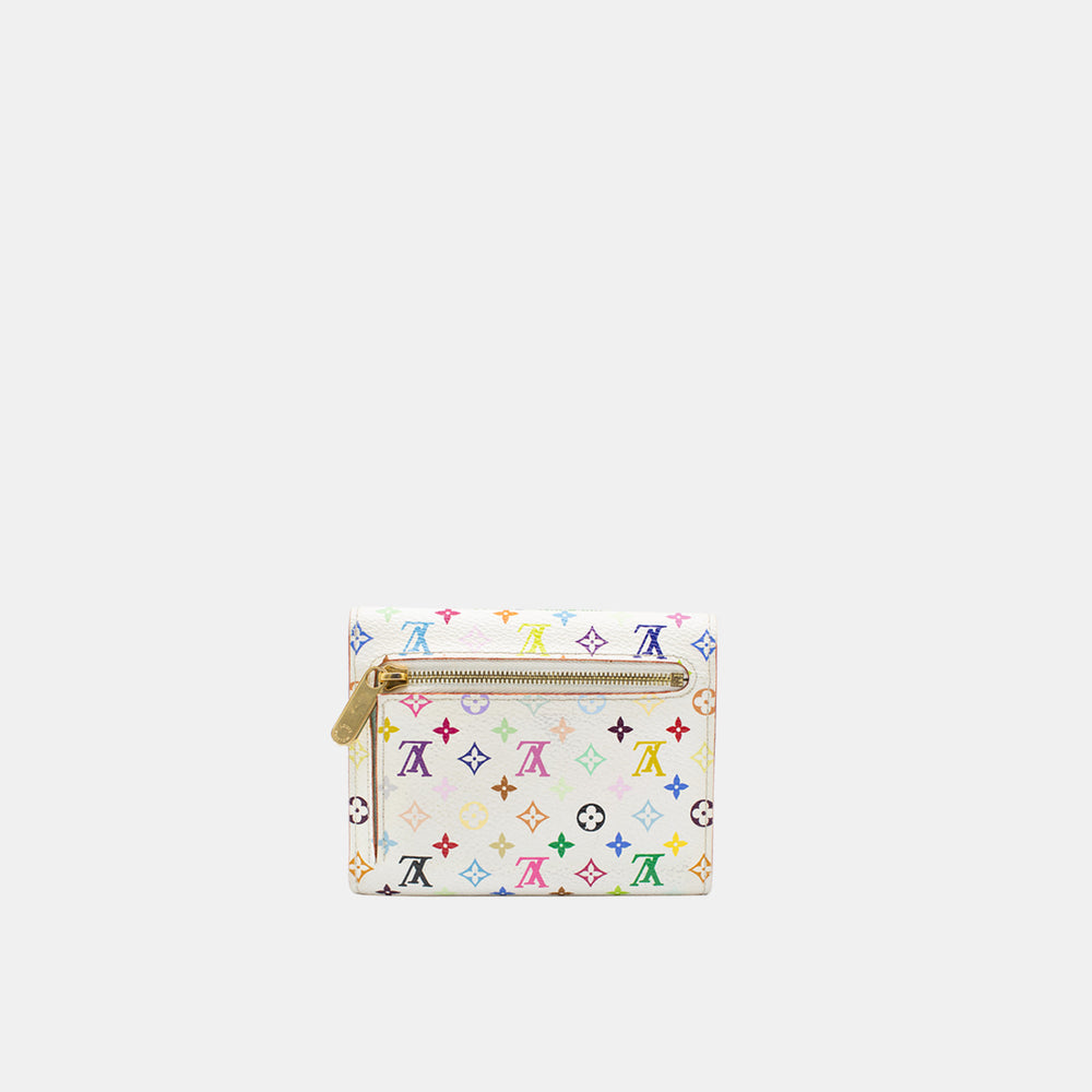 Louis Vuitton Vintage Monogram Multicolour Koala Wallet In White