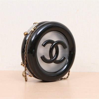 Chanel Rare A Métiers D'art Runway Paris-Hamburg Black And Gold Evening Bag