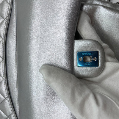Chanel Metallic Lambskin Quilted In Seoul Backpack Silver